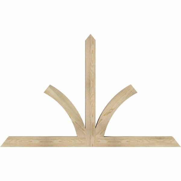 Ekena Millwork Richland Rough Sawn Timber Gable Bracket, Douglas Fir, 72"W x 45"H x 4"D x 4"F, 15/12 Pitch GBW072X45X0404RIC00RDF - main